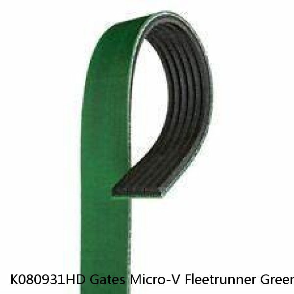 K080931HD Gates Micro-V Fleetrunner Green Stripe Serpentine Belt Made In USA